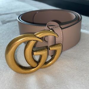 Gucci taupe wide belt